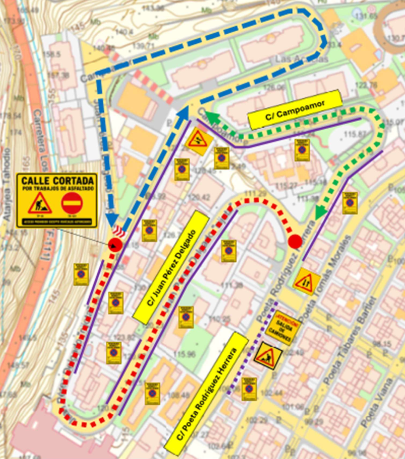 IV Obra asfaltado calles Juan Pérez Delgado Nijota y Campoamor